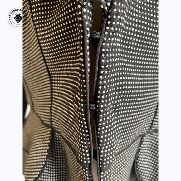 White House Black Market Polka Dot Peplum Blazer Ruffle Collar Size 12 - Picture 11 of 12